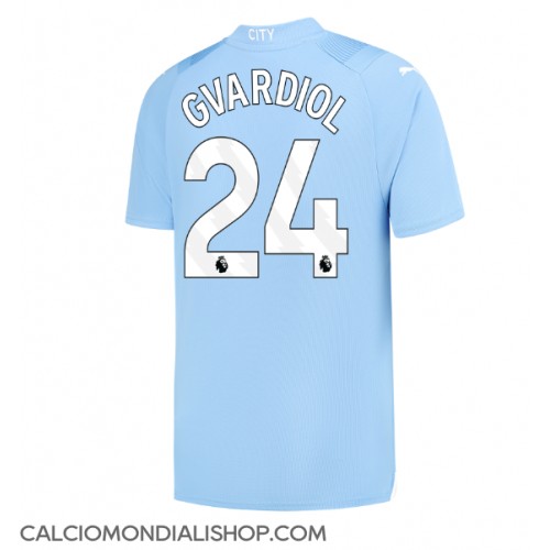 Maglie da calcio Manchester City Josko Gvardiol #24 Prima Maglia 2023-24 Manica Corta